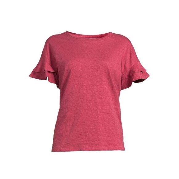 Women's Flutter Sleeve Knit Top T-Shirts 2-Pack Size S - Picture 5 of 9